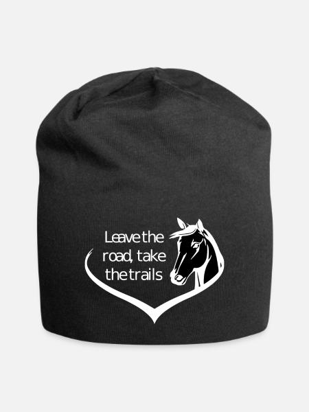 „Pferd Pferdeliebhaber Reiten Warmblut Vollblut“ - Jersey-Beanie - Schwarz