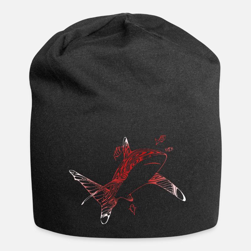 Tauchen Shark Hai - Jersey-Beanie - Schwarz