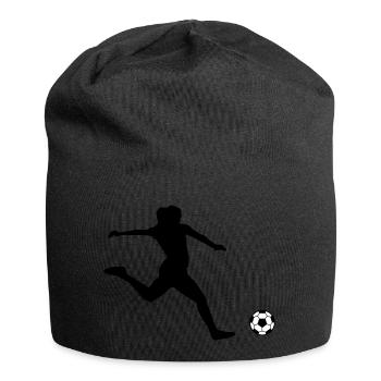 le football féminin - Bonnet en jersey - noir - Devant