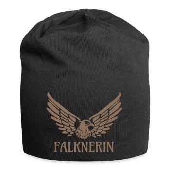 Falknerin Adler Falke Falknerei Geschenk - Jersey-Beanie - Schwarz - Vorne