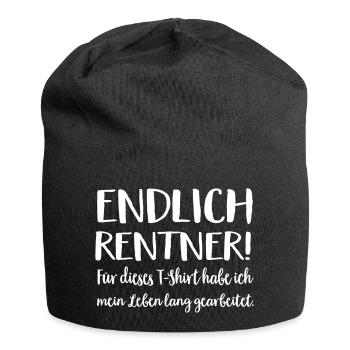 Rentner - Jersey-Beanie - Schwarz - Vorne