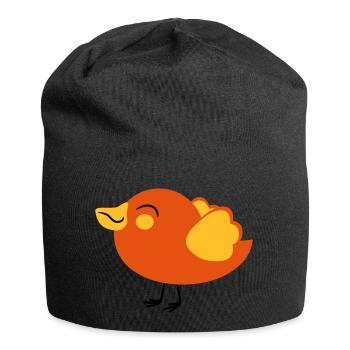kleines nettes voegelchen spatz - Jersey-Beanie - Schwarz - Vorne