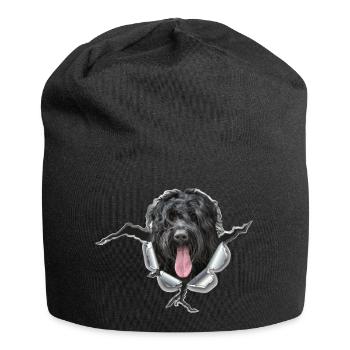 Noir russeTerrier métallique - Bonnet en jersey - noir - Devant