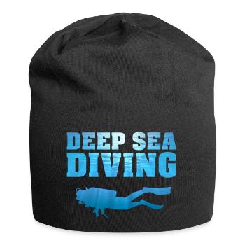 Tauchen Taucher Tiefseetaucher - Jersey-Beanie - Schwarz - Vorne