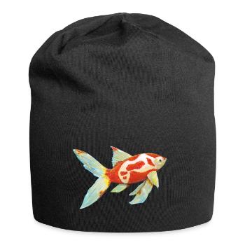Comet tail goldfish - Jersey Beanie - black - Front