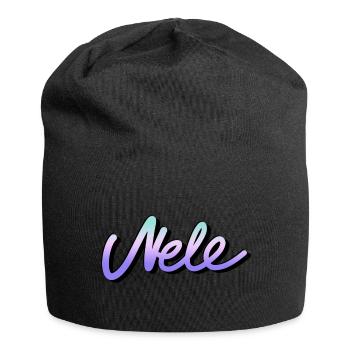 nele vorname name graffiti tag schreibschrift bunt - Jersey-Beanie - Schwarz - Vorne
