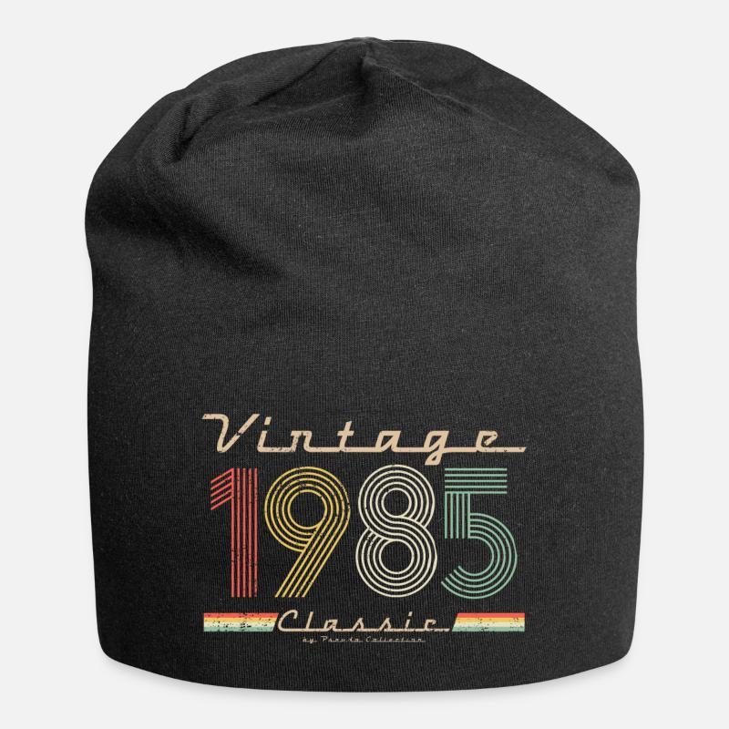 Vintage classique 1985 pseudo rétro année de naissance - Bonnet en jersey - noir