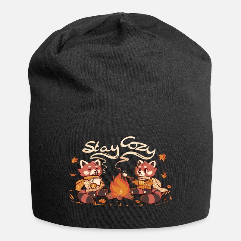 Stay Cozy - Jersey Beanie - black