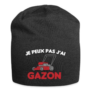 Cadeau drôle tondeuse à gazon - Bonnet en jersey - charbon - Devant