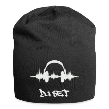 Der DJ - Jersey-Beanie - Schwarz - Vorne