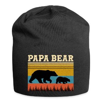 Vintage Papa Bär Baby Bär Vatertag - Bonnet en jersey - noir - Devant