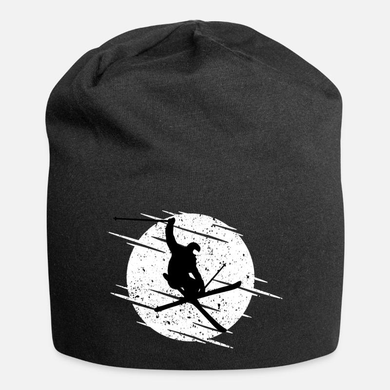 Skifahrer - Jersey-Beanie - Schwarz