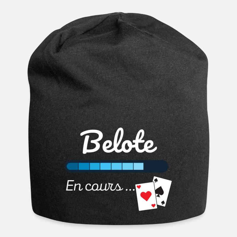 Belote en cours - Bonnet en jersey - noir