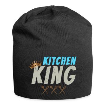 Kitchen King pour les chefs vintage et les cuisiniers amateurs - Bonnet en jersey - noir - Devant
