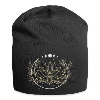 Mond Blume Lotus - Jersey-Beanie - Schwarz - Vorne