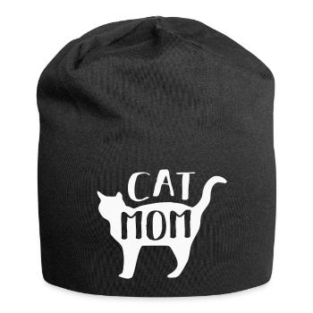 Katze Katzen - Jersey-Beanie - Schwarz - Vorne