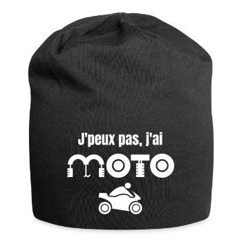 Moto, moto sport, moto humour - Bonnet en jersey - noir - Devant