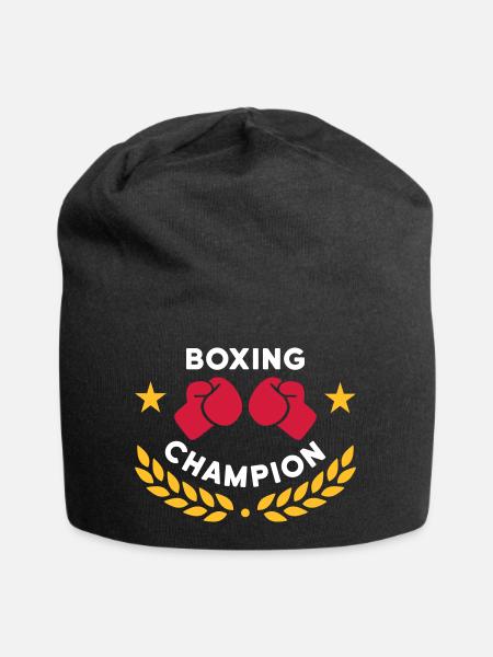 Boxing champion (Boxhandschuhe, Lorbeerkranz) - Jersey-Beanie - Schwarz
