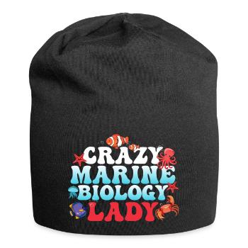 Crazy Marine Biology Lady Ocean Student Scientist - Jersey Beanie - black - Front