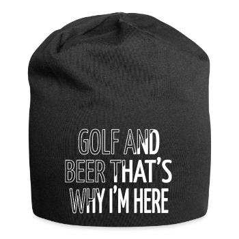 birthday present girlsgolf golfhoodie present idea - Jersey-Beanie - Schwarz - Vorne