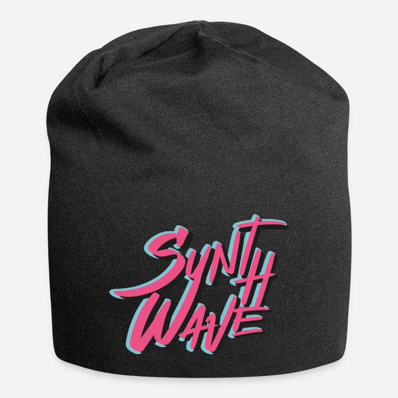 Synthwave - Bonnet en jersey - noir