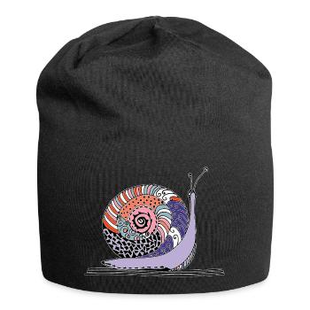 Schnecke - Jersey-Beanie - Schwarz - Vorne