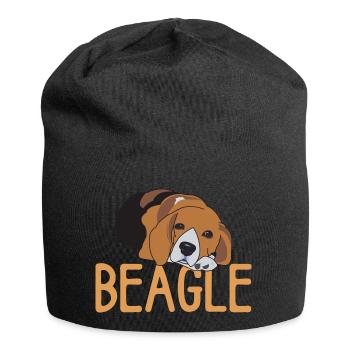 Beagle Hund süßer Beagle kawaii - Jersey-Beanie - Schwarz - Vorne