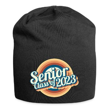 Senior Class Of 2023 Retro Graduation Party Geschenk - Jersey-Beanie - Schwarz - Vorne