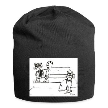 Amis chats - Bonnet en jersey - noir - Devant
