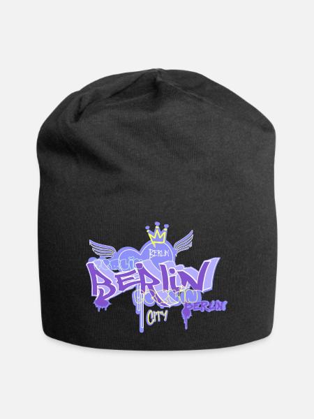 Berlin Graffiti - Bonnet en jersey - noir