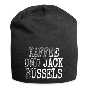 süchtig chihuahua bluthund verschlafen - Jersey-Beanie - Schwarz - Vorne