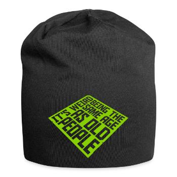 être âgé - Bonnet en jersey - noir - Devant