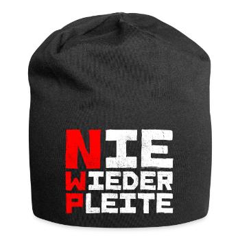 Nie Wieder Pleite - Jersey-Beanie - Schwarz - Vorne