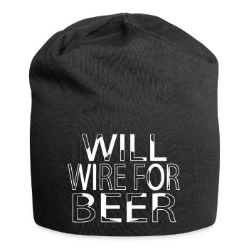 humor sorority brewery beer t shirt electricity - Jersey-Beanie - Schwarz - Vorne