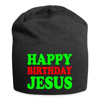 Happy birthday jesus - Bonnet en jersey - noir - Devant
