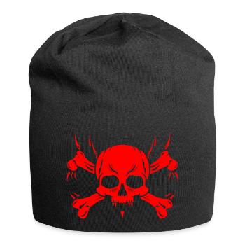 Totenkopf - Jersey-Beanie - Schwarz - Vorne