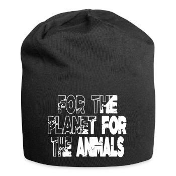 present idea present vegetable birthday earth - Jersey Beanie - black - Front