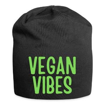 Vegan Vibes - Jersey Beanie - black - Front
