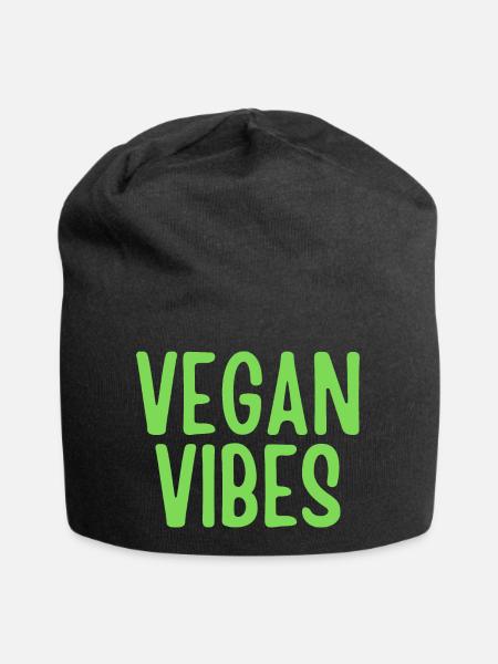 Vegan Vibes - Jersey Beanie - black