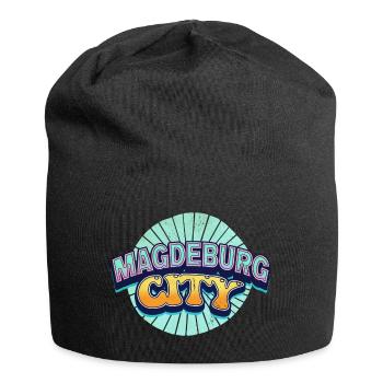 Magdebourg Allemagne Ville Police Pop Art Bande dessinée - Bonnet en jersey - noir - Devant