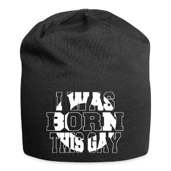 colourful funny lgbt womens rights present idea - Jersey Beanie - black - Front