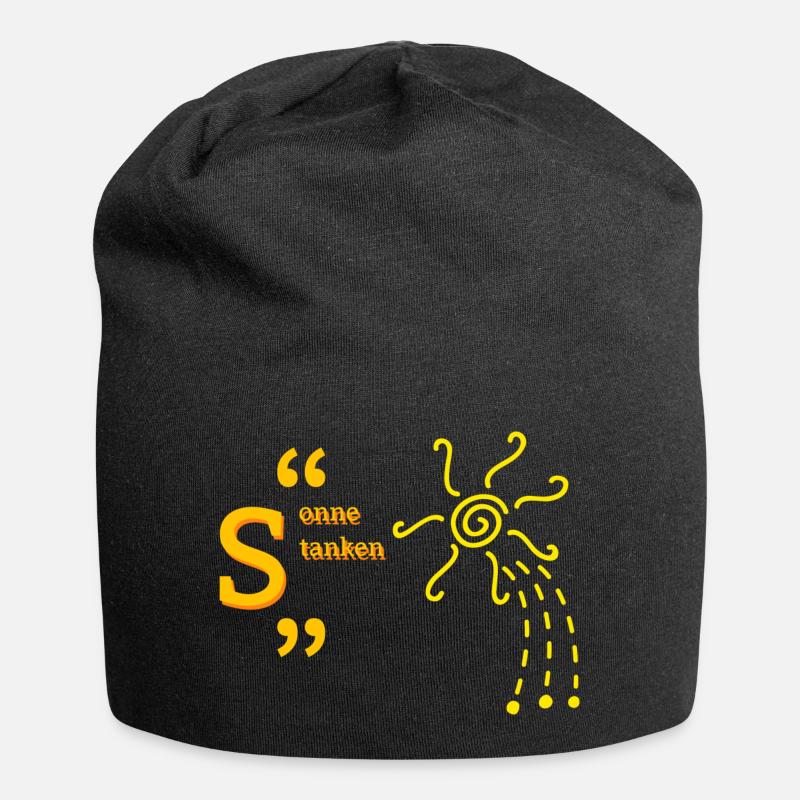 sun - Jersey Beanie - black