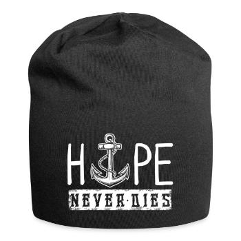 Hope Never Dies Statement Hope Faith Love - Jersey Beanie - black - Front