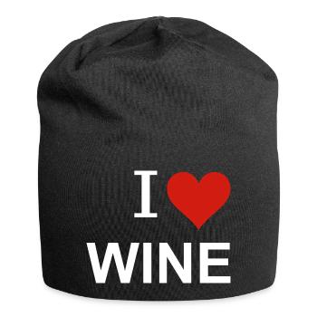 Bier Wein Whiskey Schnaps Alkohol - Jersey-Beanie - Schwarz - Vorne