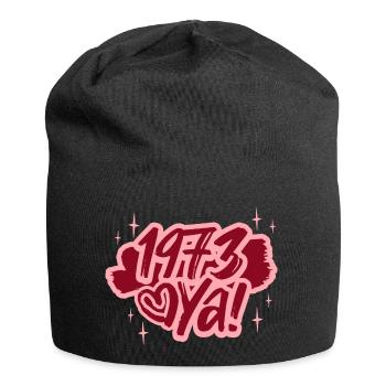 Geburtsjahr 1973 Geburtstag 50 Jahre - Jersey-Beanie - Schwarz - Vorne