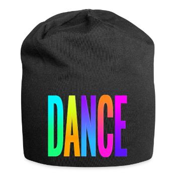Rainbow Gradient Dance Typography - Jersey Beanie - black - Front