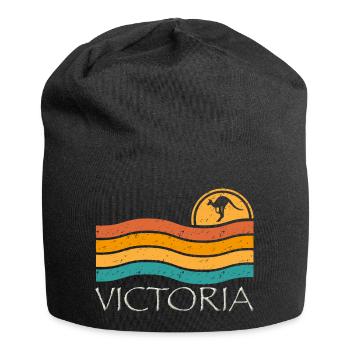 VICTORIA - Jersey-Beanie - Schwarz - Vorne