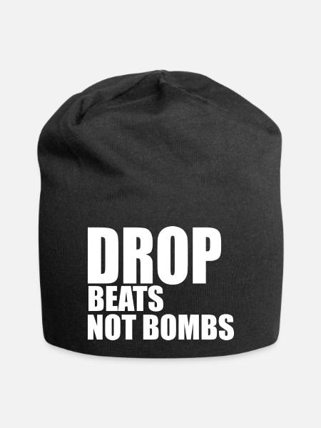 Drop-Beats, keine Bomben - Jersey-Beanie - Schwarz