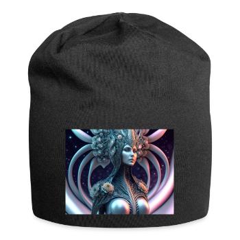Giger Königin - Jersey-Beanie - Schwarz - Vorne