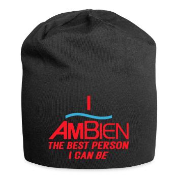 Ich bin die beste Person, die ich sein kann - Jersey-Beanie - Schwarz - Vorne